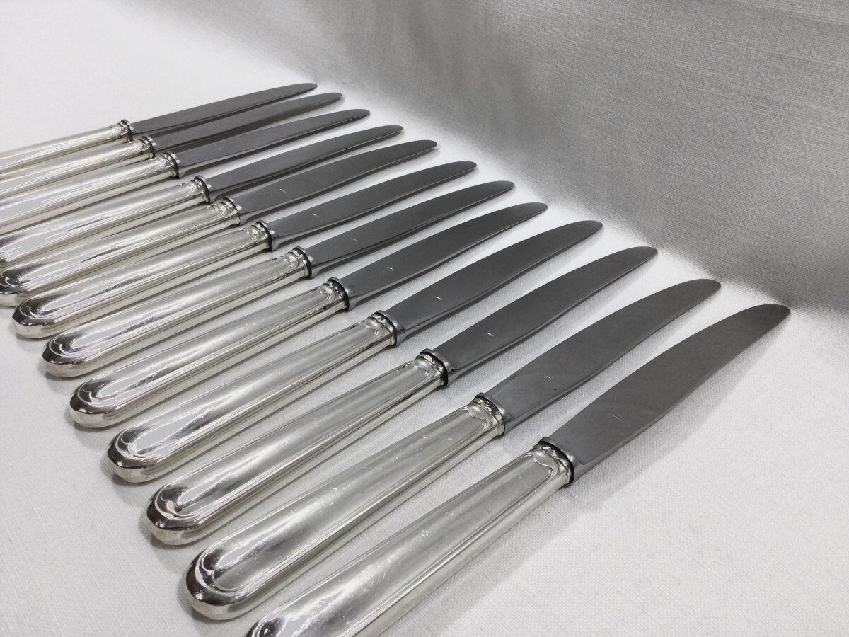 12 entremet knives silver metal net