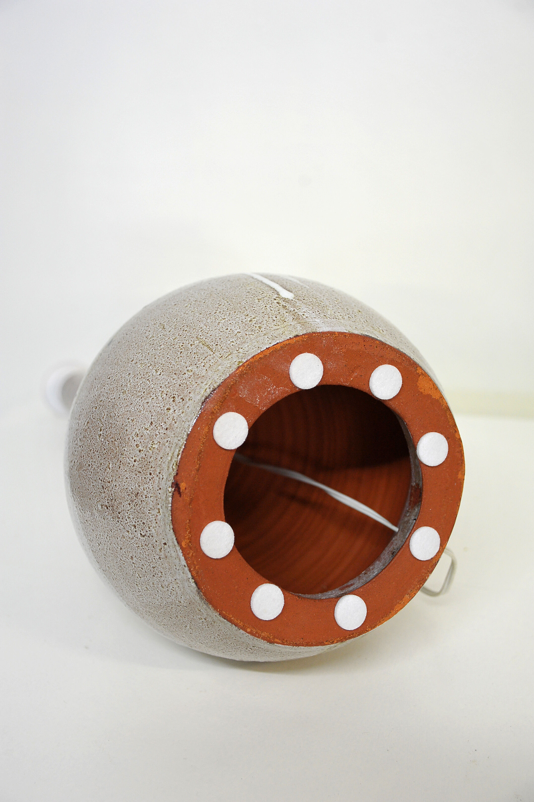 Large ceramic lamp, French work, 60s