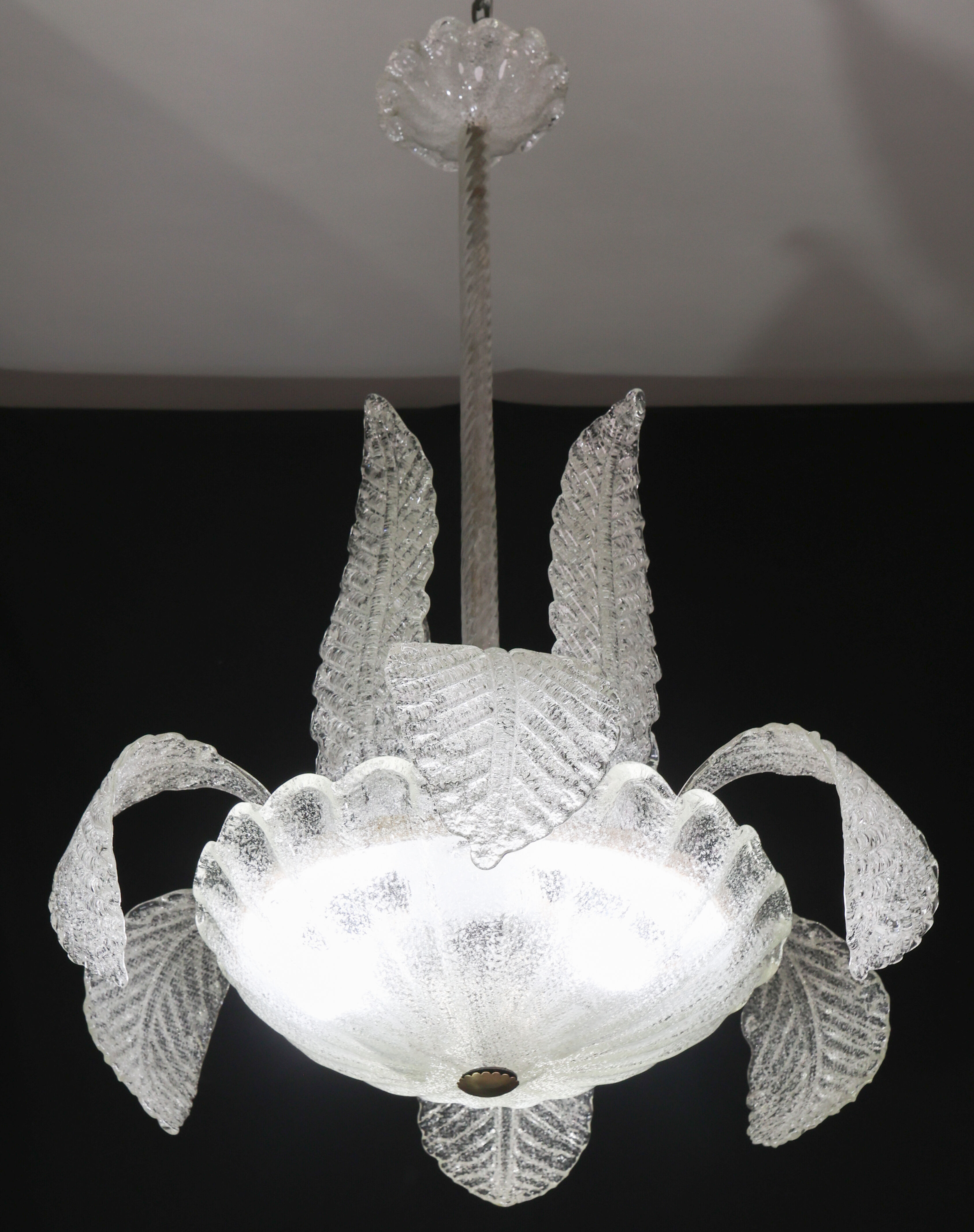 Lustre Art Déco élégant Barovier e Toso, Murano