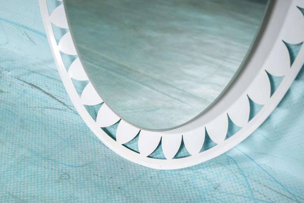 Organic mirror Space Age 1970s Hillebrand