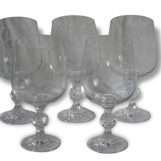 Lot de 5 verres de commémoration Elisabeth queen  1900 - 1980"