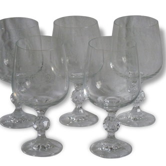 Lot of 5 glasses of commemoration Elisabeth queen 1900-1980 "
