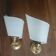 Pair of vintage scroll wall lights