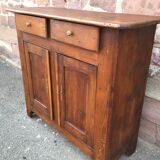 Rustic vintage fir stockings buffet