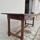 19th century solid walnut Burgundy farmhouse table with two drawers - 1m82
