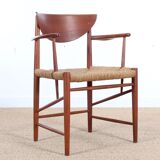 Pair of Scandinavian armchairs in 317 model in teak