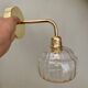 Vintage bubbled glass globe wall light