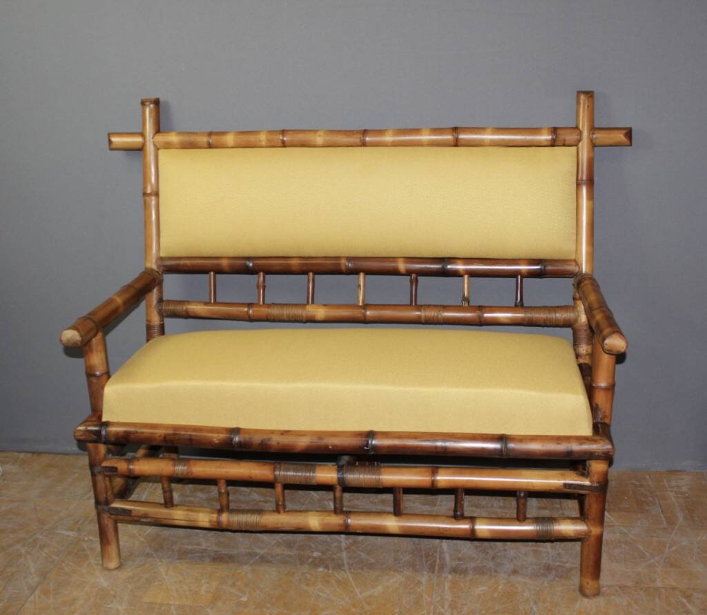 Bamboo Bench from the Napoleon III Period