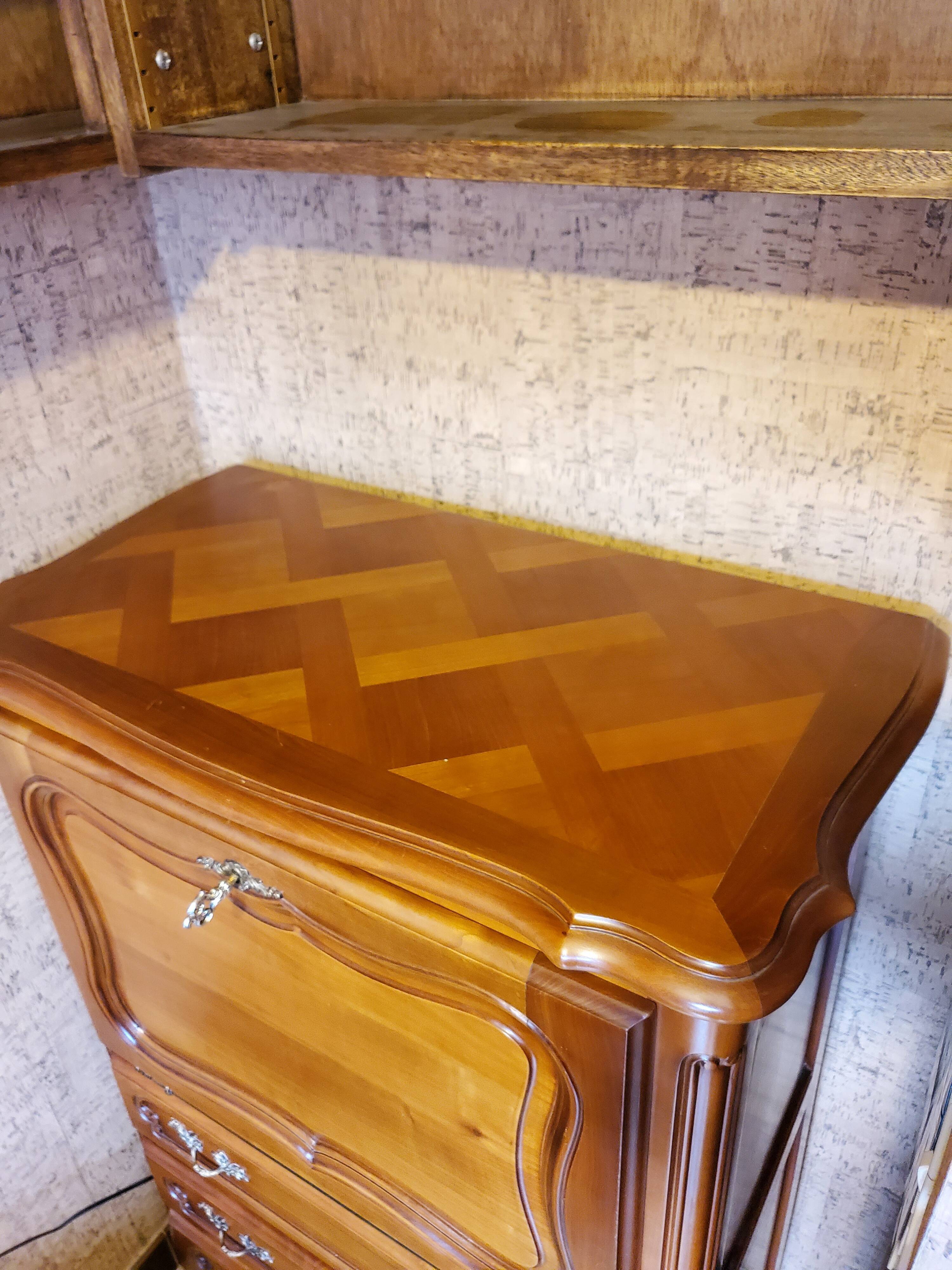 Vintage cherry wood secretary