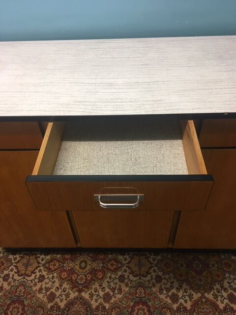 Light wood and Formica 1960 tray