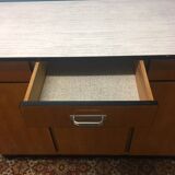 Light wood and Formica 1960 tray