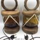 Pair of electrified vintage lanterns to install or hang