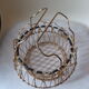 Vintage Erdecor basket in metal wires gilded with fine gold circa 1960