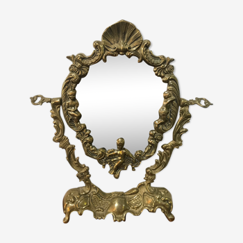 Miroir psyché en bronze