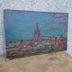 Oil on canvas paper, night view
