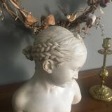 Old plaster bust 'La Rieuse' by Jean-Baptiste Pigalle
