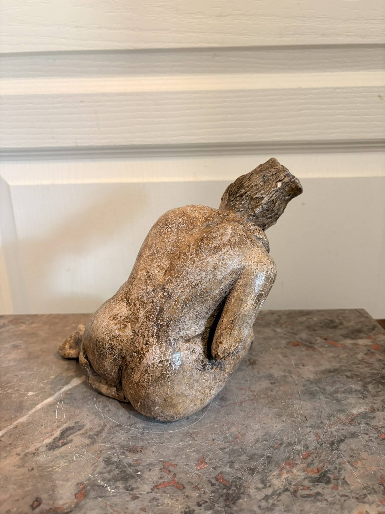 Sculpture Statue Terre Cuite Poterie Nu Féminin abstrait Femme Art Africain