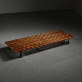 Cansado mahogany bench by Charlotte Perriand, circa 1962.
