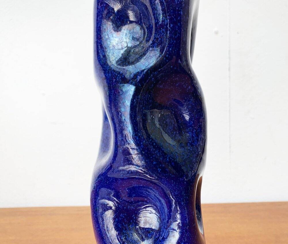 Organic ceramic vase from the mid-century by BKW Böttger Keramik Wandsbek, Hamburg, Germany, 1960s.