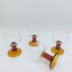 Lot de 4 verres ambré