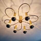 Design ceiling light in brass, Cosack Leuchten, 1970