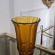 Vintage Art Deco amber glass vase - 1930s