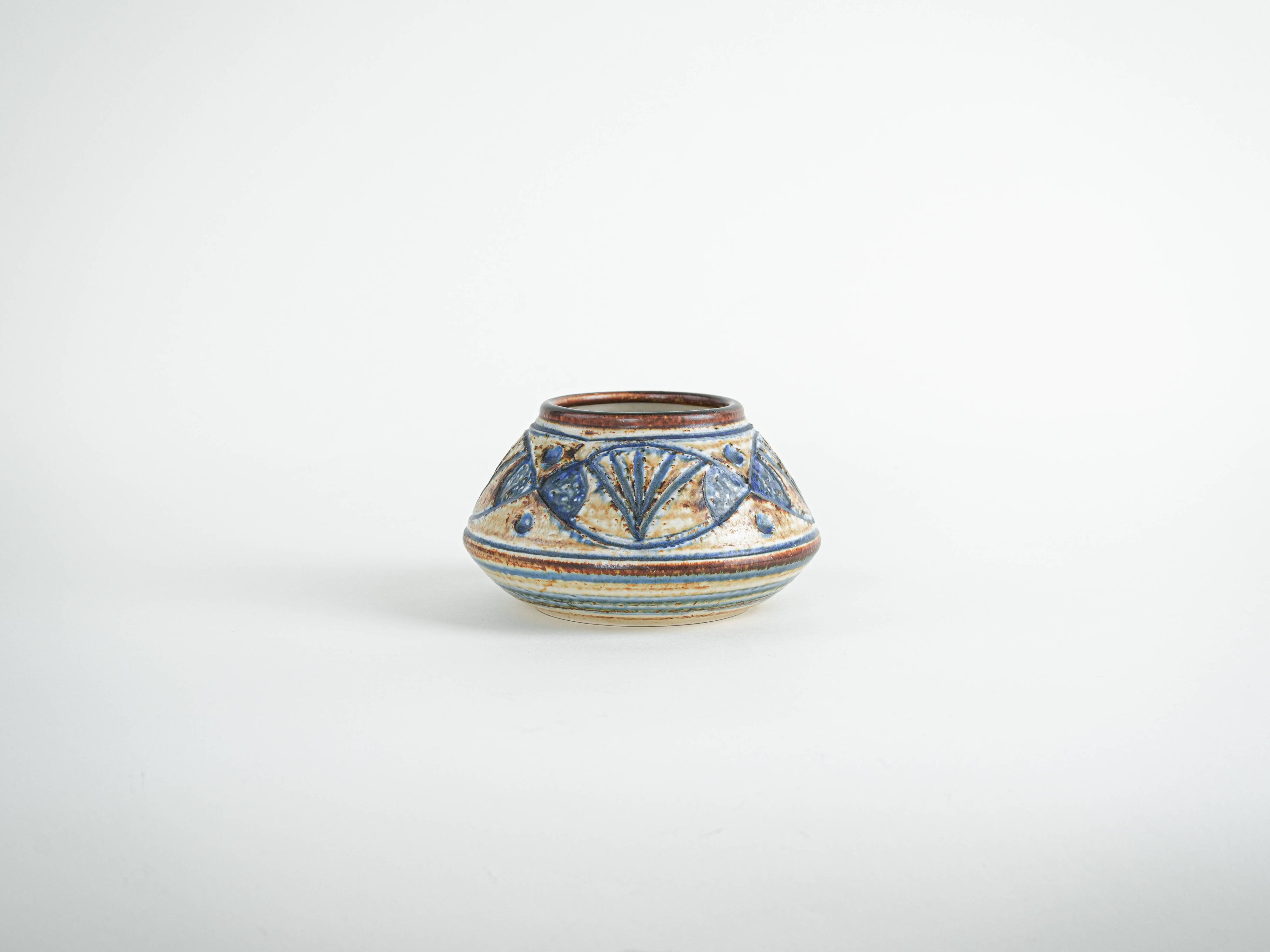 Ceramic vase, Danish design, 1960s, manufactured by Søholm