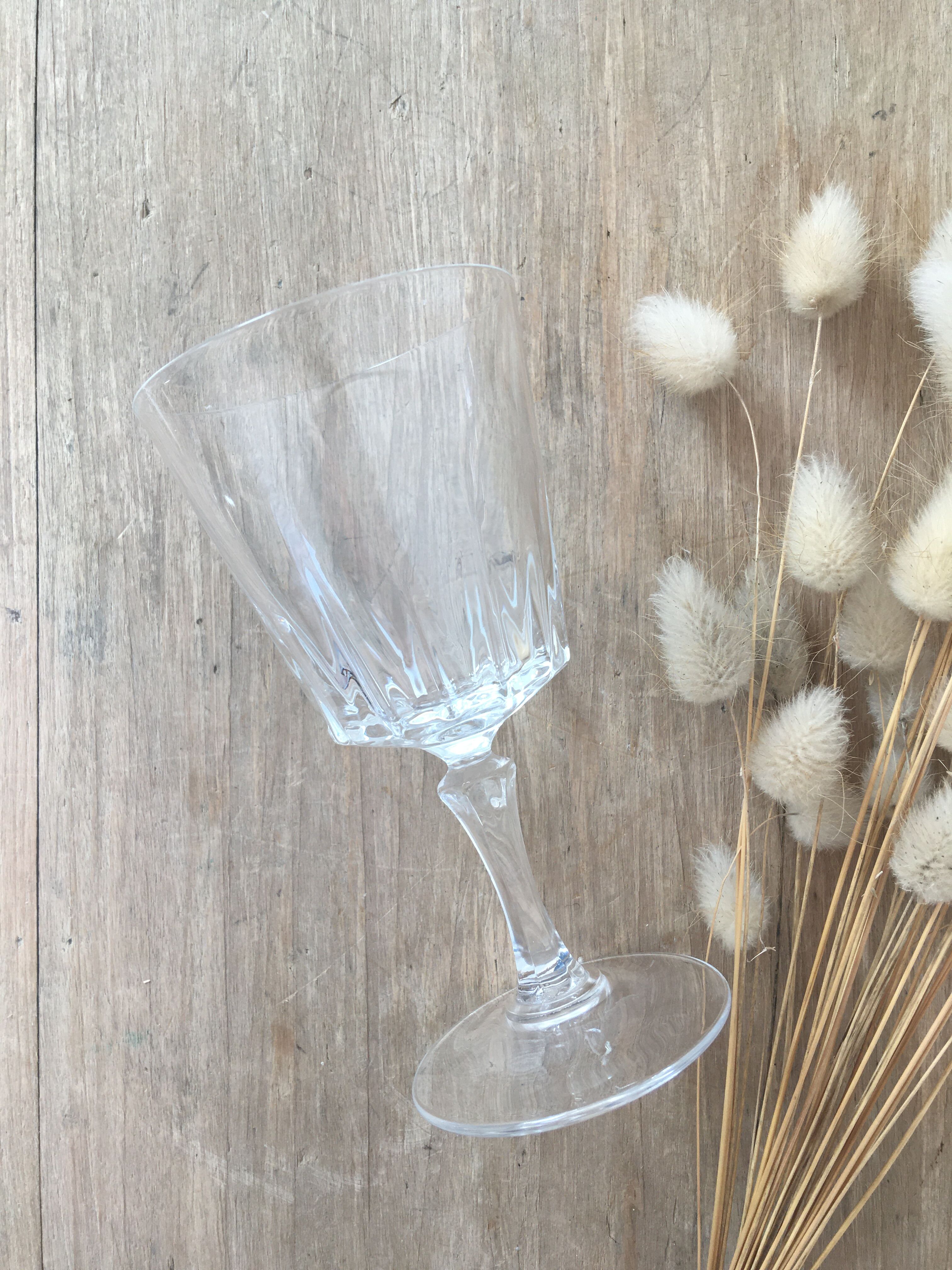 Cristal d'Arques foot glasses model "Versailles"