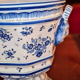 Large cache pot in Nevers earthenware