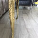 Accent coffee table in marble and brass