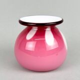 1970s Unique Vase Layered Glass