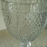 Glass candy box covered pot shower base diamond tip decor