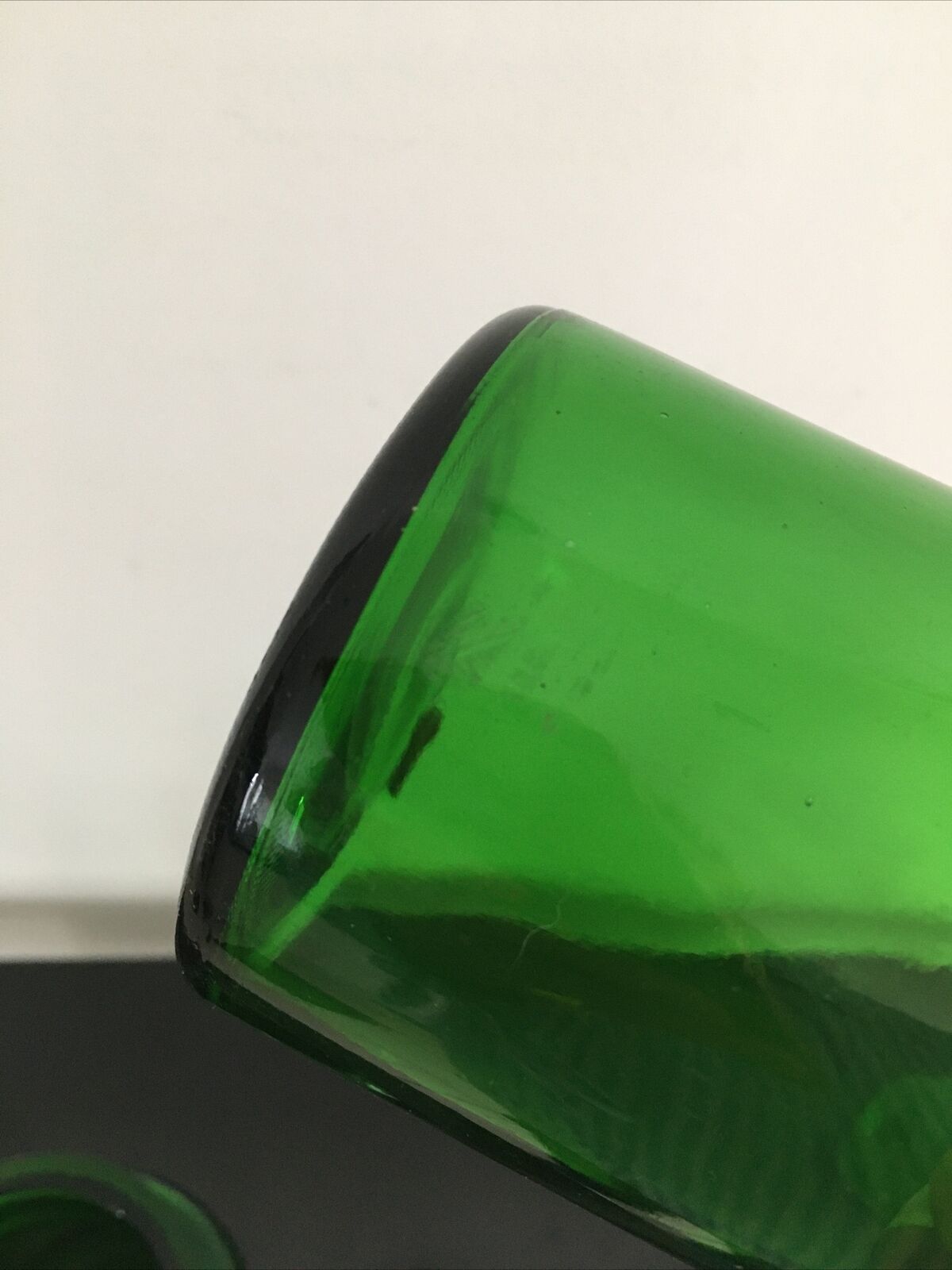 Lot de 2 bocaux en verre vert