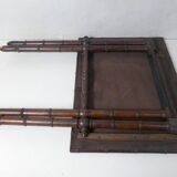 ancienne table pliable en bois imitation bambou XIXème