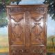 Louis XV carved oak wardrobe