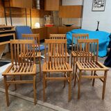 Set of 6 “Milano” model chairs by Aldo Rossi, Molteni edition.