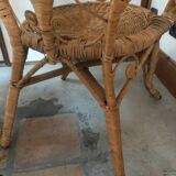 Paire de fauteuils en rotin Peacock