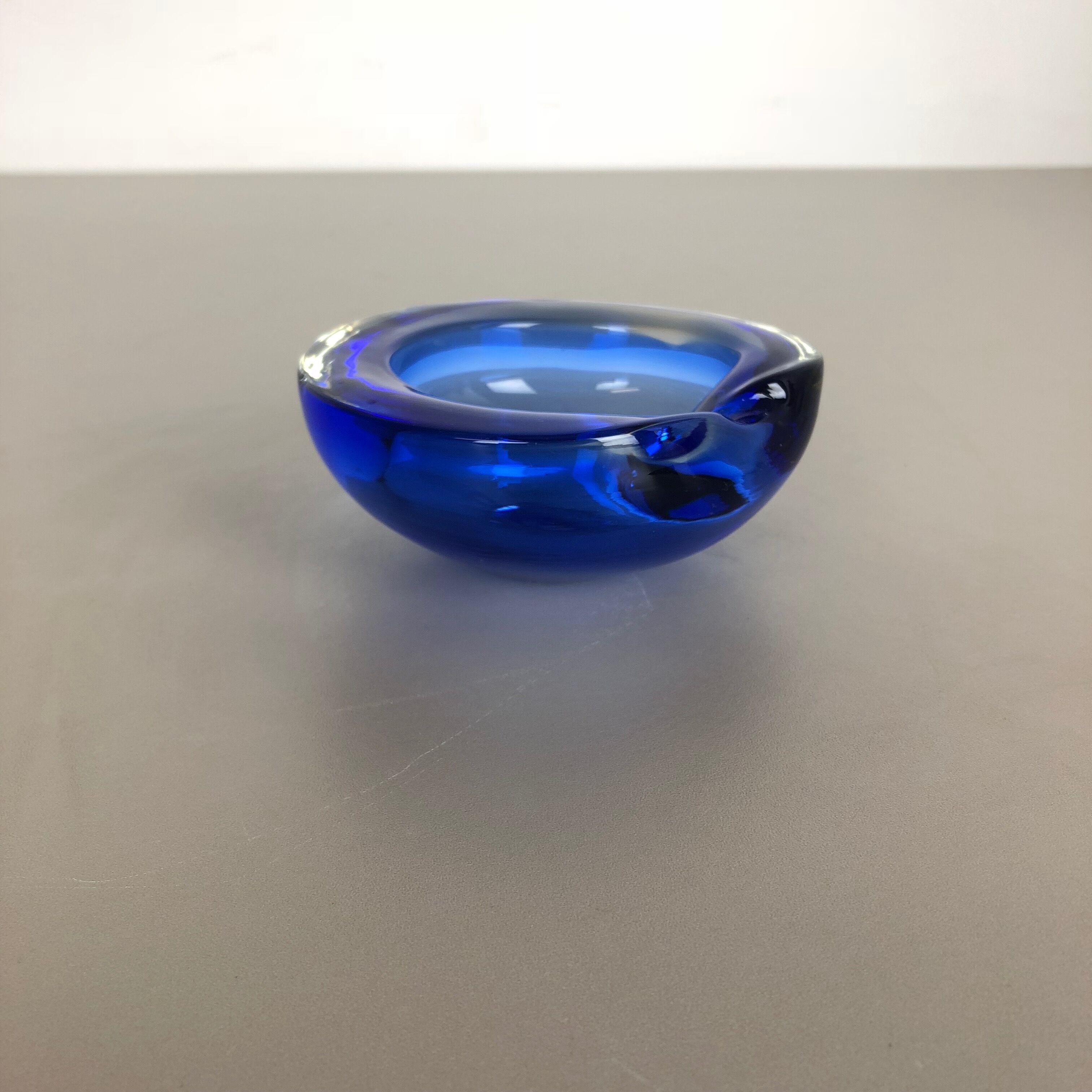Blue Murano glass ashtray Murano, Italy, 1970s