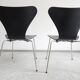 Chairs set by Arne Jacobsen for Fritz Hansen in black matt 60