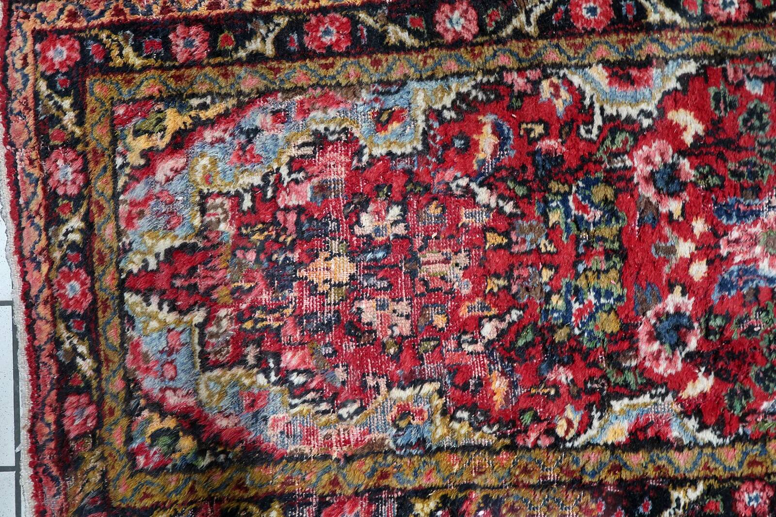 Antique Persian Hamadan runner 75 cm x 315 cm 1920s - 1C1233