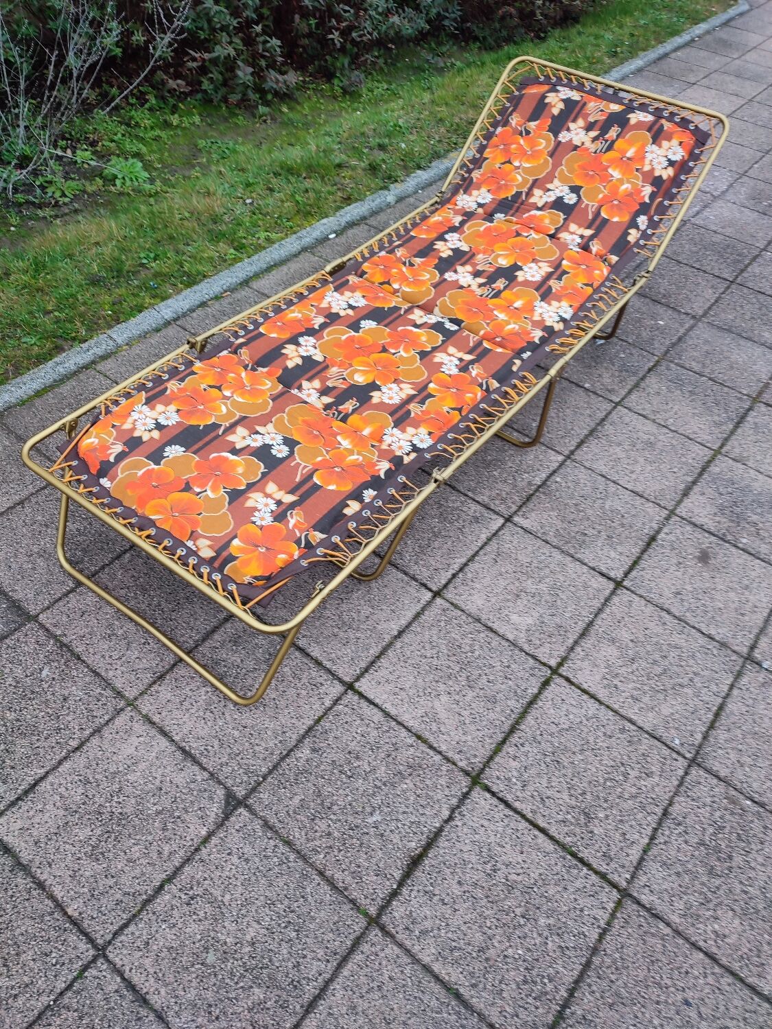 Transat chaise lit vintage Lafuma