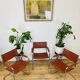 Set of 3 MG5 Grassi style armchairs from the 70s