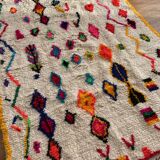 Moroccan Berber carpet Azilal multicolored and fluorescent