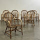 6 fauteuils en rotin