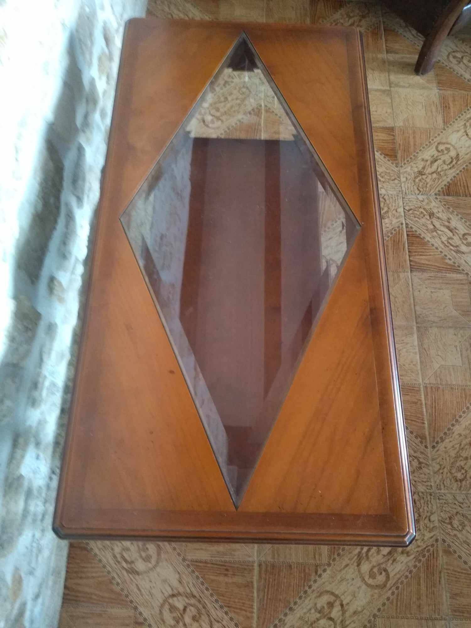 Glass center coffee table