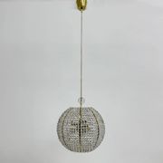 Brass & acrylic ball hanging lamp pendant by Emil Stejnar, 1950s
