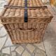 Malle en rotin osier vintage