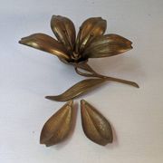 Golden metal lotus flower table ashtrays