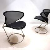 Set of 2 Wilkhahn Nuvola conference / dining room chairs by Herbert Ohl, 19
