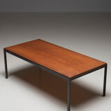 'T-angle' Low table in teak, designed by Florence Knoll for Knoll Int., 1950's